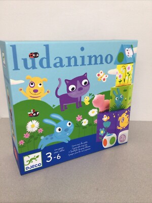 Djeco / Ludanimo 3 in 1 Preschool Games - New / Sealed