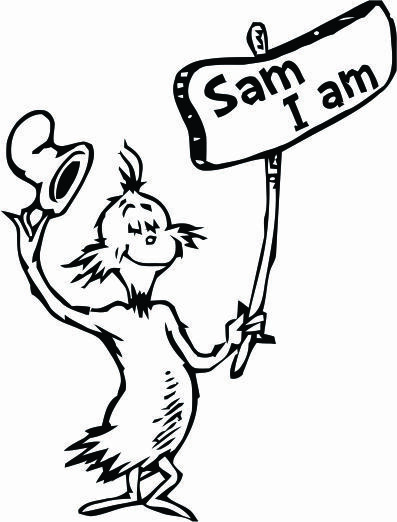 Dr Seuss Sam I Am Character Wall Decals Vinyl Art Sticker Kids Children ...