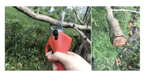 Forbice Da Potatura A Batteria Cesoia Elettrica 96V 2.0AH 2 Batterie 35 mm + Val - Foto 4 di 5