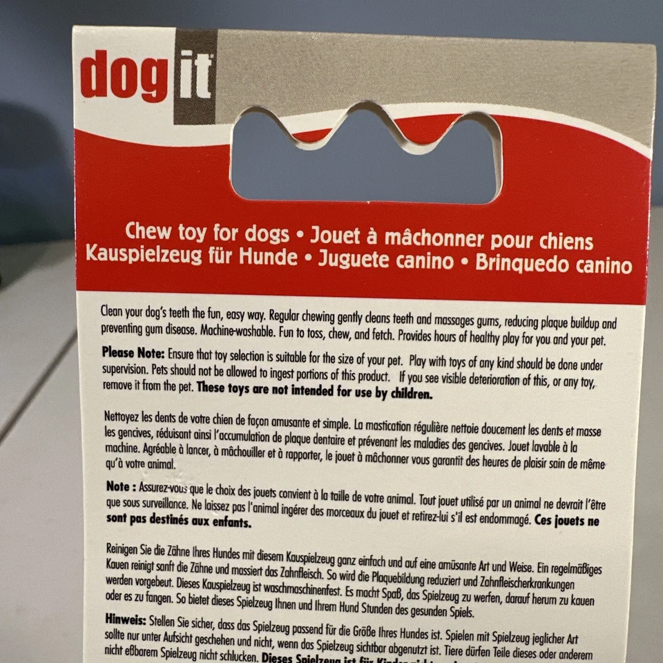 Hagen DogIt Rope Dumbell 2 Knots 7 英寸狗咀嚼玩具粉色 — 第 4/4 张图片