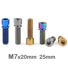 Ti Titanium bicycle screw, stigma head screw M7x20 25mm screw + Washers