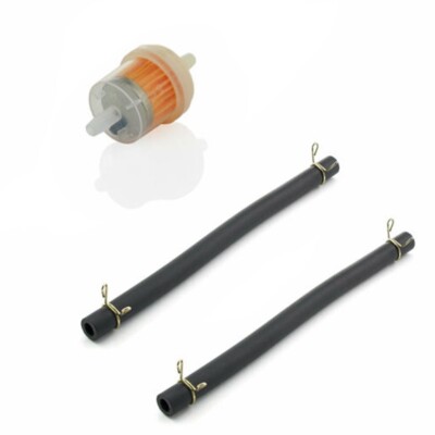 Kit De Filtro De Gasolina Universal Para Cortacésped, ATV, Moto - 1 Filtro + 2 Mangueras + 4 Abrazaderas