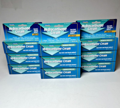 9 x Hydrocortisone Cream Max Strength 1%, Fast Itch/Rash Relief, Natureplex, 1oz
