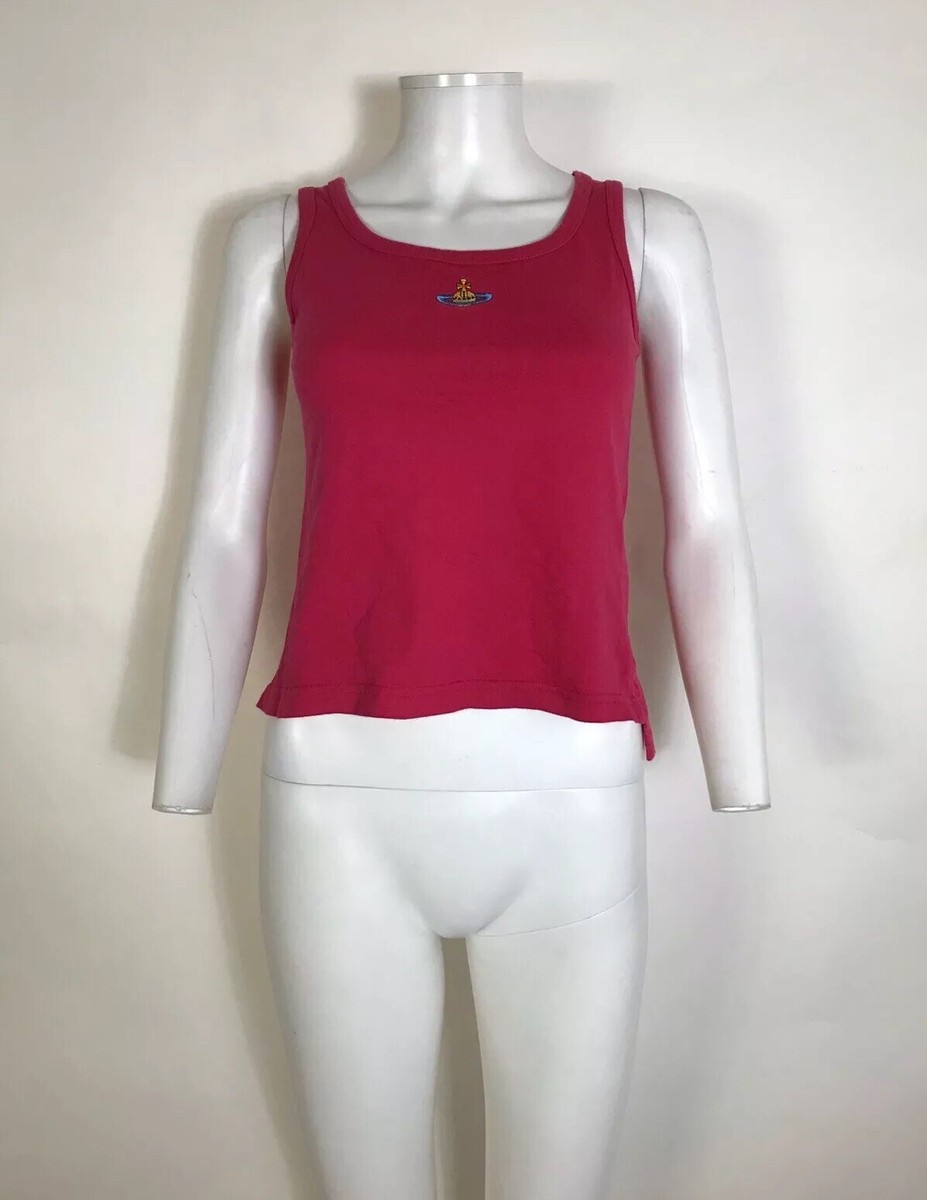 Vtg Vivienne Westwood Pink Logo Orb Tank Top XS | eBay