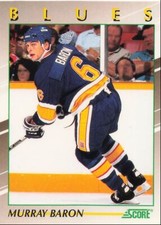 1991-92 Score Young Superstars Murray Baron St. Louis Blues #27
