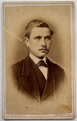 orig. CDV Foto Fotografie Photographie Herr Mann Mode um 1875 Bilgeri Lindau