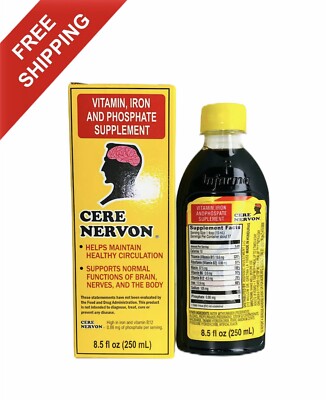 CERE NERVON DIETATRY SUPPLEMENT 8 OZ CERENERVON IMPROVES BRAIN FUNCTION 