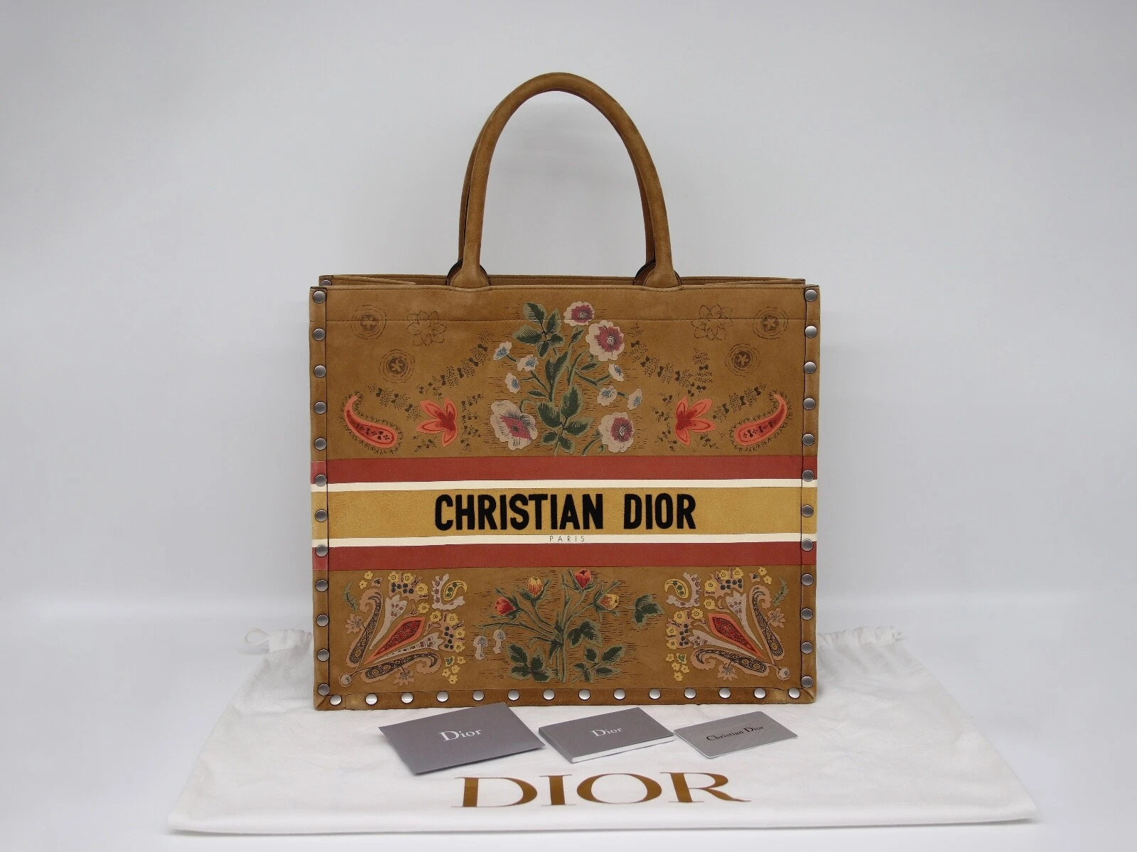 Grand fourre tout Christian Dior livre daim marqueterie agneau été 2021 limité RARE