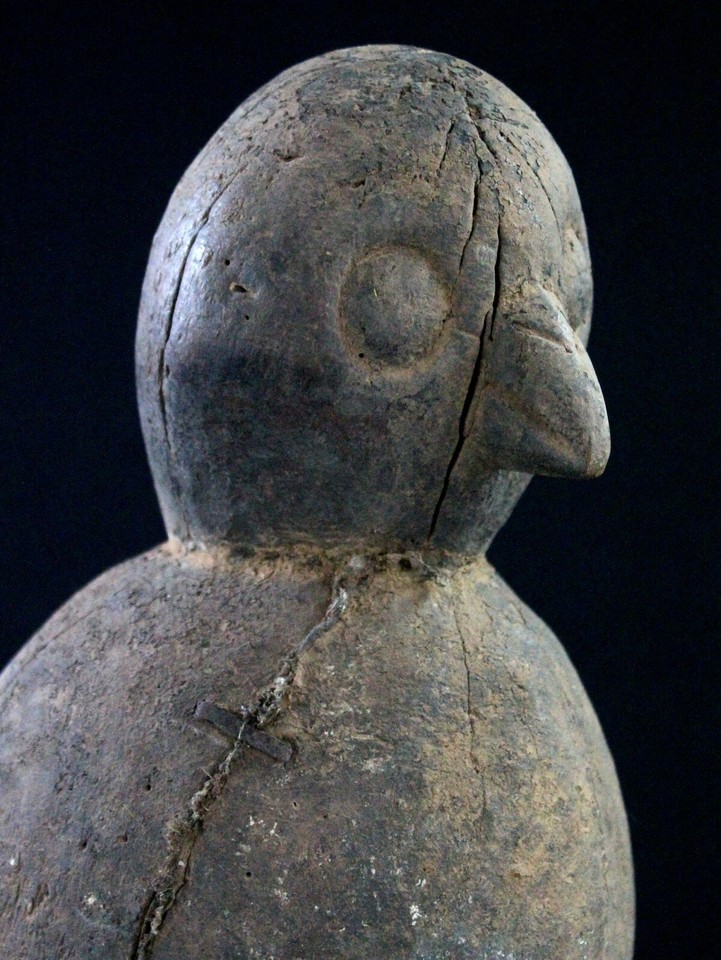 African Ritual Wooden Object African Tribal Art - Ancient Ritual Bird Dagari Lobi - Wooden Statue ...