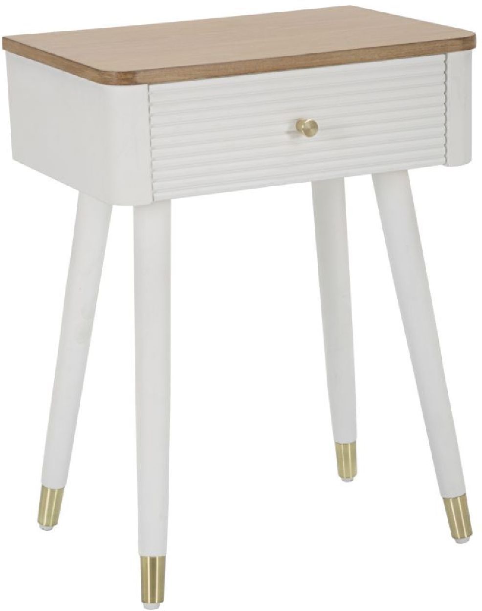 Comodino Mauro Ferretti Matera bianco e marrone