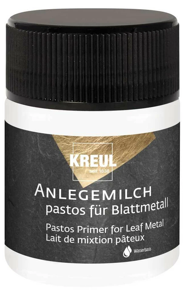 C.KREUL KREUL Anlegemilch Pastos 50ml Blattgold Blattmetall Blattsilber Spezial Kleber