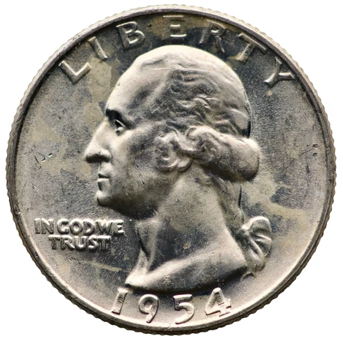 1954-D Washington Quarter BU Brilliant Uncirculated 90% Silver .1808 Troy oz E04