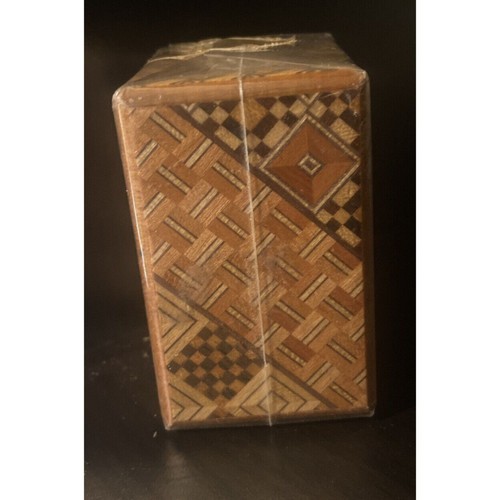 7 passi Yosegi legno di noce giapponese segreto puzzle box Himitsu bako nuovo - Foto 6 di 6