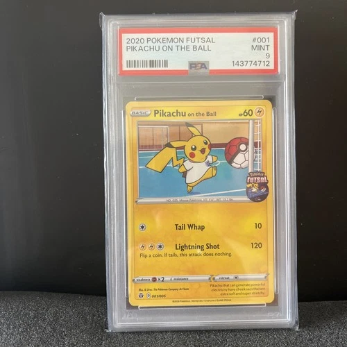 Pikachu on the Ball #001/005 Pokémon Futsal Collection — UK Promo Grade: PSA 9