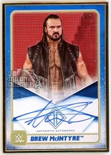 Drew McIntyre 2020 Topps Transcendent WWE Blue Autograph Card #A-DR 3/5