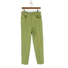 Vintage 90s Guess Lime Green High Rise Tapered Mom Jeans 32 Made in USA