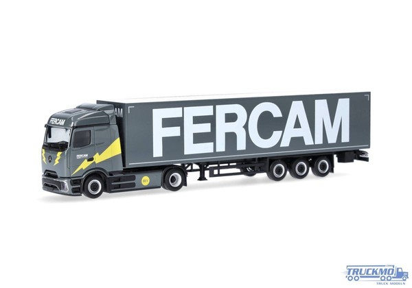 Herpa Fercam Mercedes Benz Eactros 600 Procabin Streamspace Kofferauflieger-image