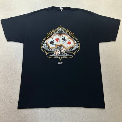 C Port Men's Reno Cards Aces Dice Lucky Y2k Las Vegas Gamble Shirt Size 2XL