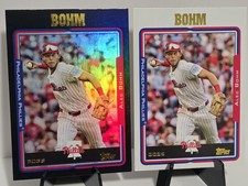 2025 Topps Archives - Alec Bohm Black Foil + Base - Philadelphia Phillies - #237