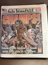 NEW YORK POST: WE&rsquo;RE NUMBER BRON! CHAMPS! KNICKS WIN NBA CHAMPIONSHIP! 06/14/26