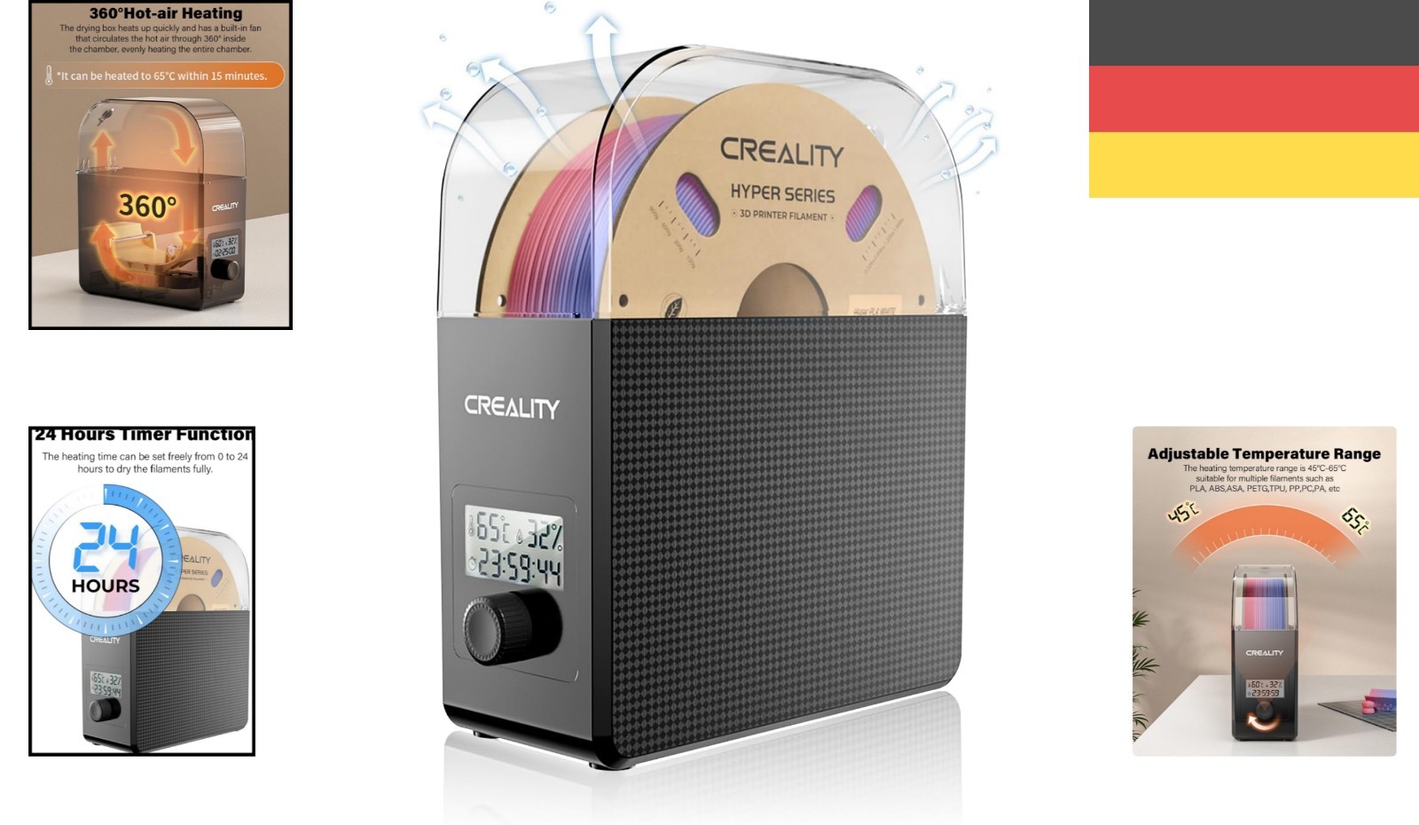 Echtzeit 3D Filament Trockner Box: Schnelles Aufheizen & Feuchtigkeitskontrolle - Bild 2