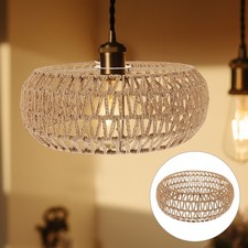 Rope Woven Lampshade E27 Woven Lamp Shade Rustic Ceiling Lampshade