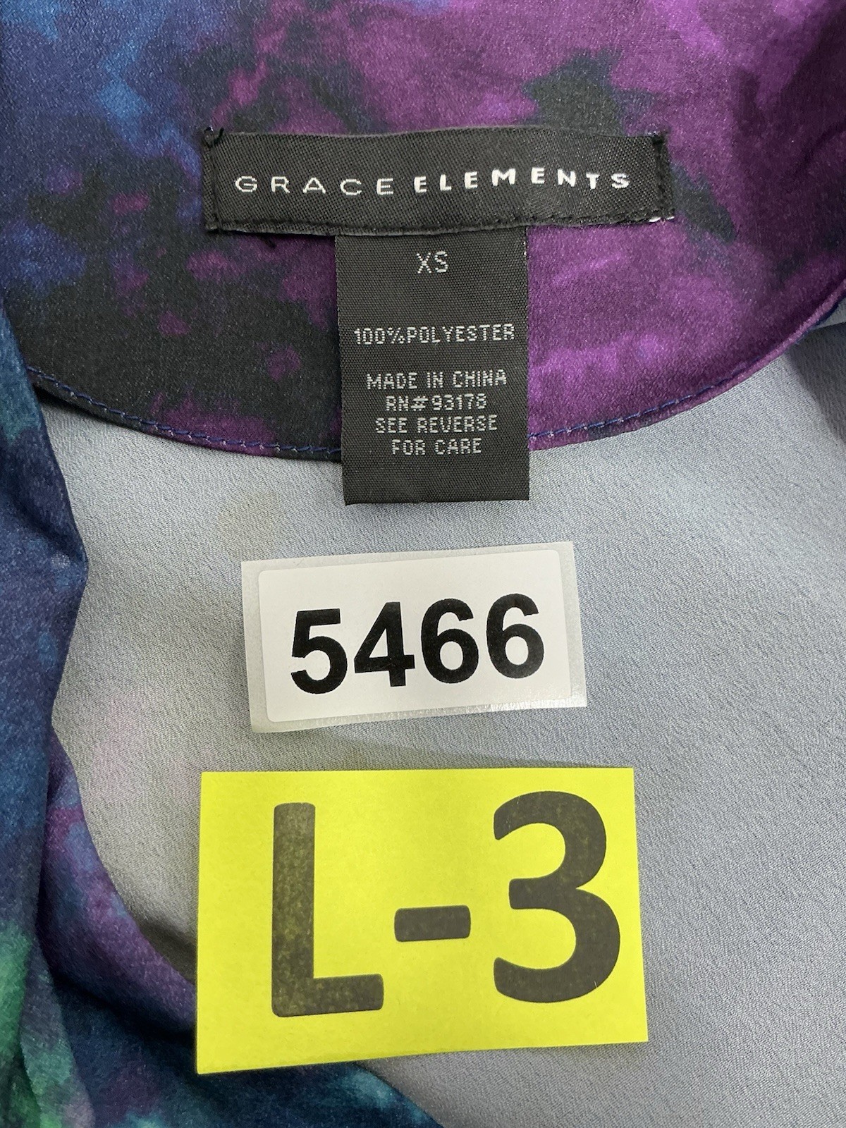 Womans Grace Elements Blouse Pullover XS Purple G… - image 3