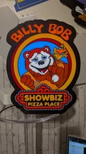 Showbiz Pizza Place Billy Bob 3D Printed LED Light-Up Sign 9" Retro  Decor Lamp 
