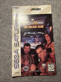WWF WrestleMania: The Arcade Game (Sega Saturn, 1996) Disc & Manual Only T&W