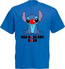 Red Nose Day Stitch Inspired T-Shirt 2026, Stitch Disney Inspired Graphic Tee
