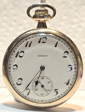 Vintage Elgin Open Face Pocket Watch 16s WWC 20 Year Case Gold Filled RUNS 82g