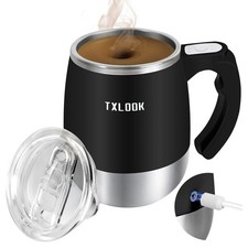 Self Stirring Mug, Rechargeable Automatic Magnetic Stirring Coffee Mug with T...