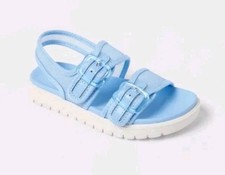 Cat  Jack Toddler Riley Mesh Footbed Sandals Light Blue Double Strap Size 9