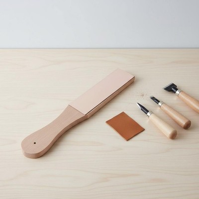 Craft Tool Handmade Wood Handle Honing Strop for Leatherworkers, DIY Hobbyists