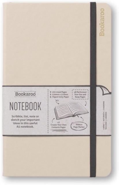 Bookaroo Notebook (A5) Journal - Cream (Paperback Book)