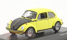Volkswagen VW Beetle 1303 S year 1973 yellow-black racer 1:43 Minichamps