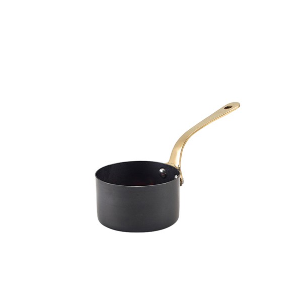 Sauce Pan Black Vintage Steel Mini Sauce Pan 7.8 x 4.5cm - Pack of 6