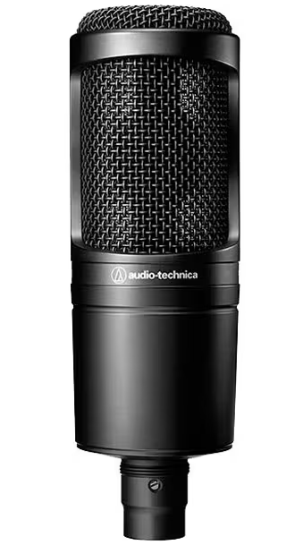 Audio-Technica AT2020 Cardioid Condenser Side-Address Studio Microphone XLR