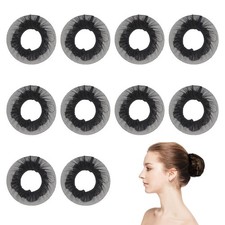 10 Pcs Black Hair Nets For Buns, Reusable Bun Hair Nets Invisible Hair Nets B...