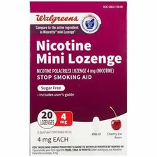 Walgreens Mini Nicotine Polacrilex Lozenge, 4 mg Cherry Ice - 20.0 ea