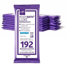 Medline ReadyBath LUXE Extra Thick Adult Bath Wipes, 192 Wipes 8 Wipes, 24 Pack