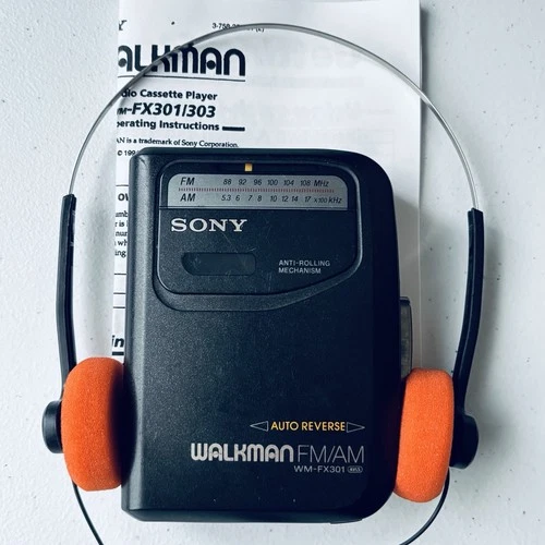 SONY Walkman WM-FX301 Radio Cassette Player- New Belt- Only Play One Side (READ)