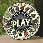 2D Flat Vintage Poker Aluminum Wall Tin Metal Signs Home Décor Plaque, Rustic