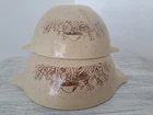 2 PYREX FOREST FANCIES MUSHROOMS CINDERELLA NESTING BOWLS 441 & 442