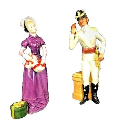 Royal Doulton Morning Ma'am HN2895 & Good Day Sir HN2896 22cm TOP