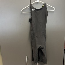Speedo PowerPLUS Kneeskin Prime Tech Sz 26 Black Competitive Racing Swimsuit