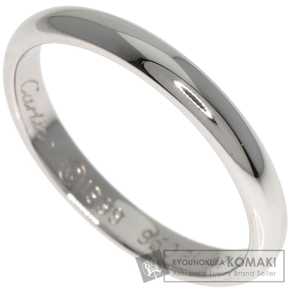 Cartier Classic Wedding Band 47 Ring Pt950 Platinum Ladies