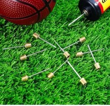 10 Brass Sports Ball Inflating Air Pump Needle Soccer Basketball Football