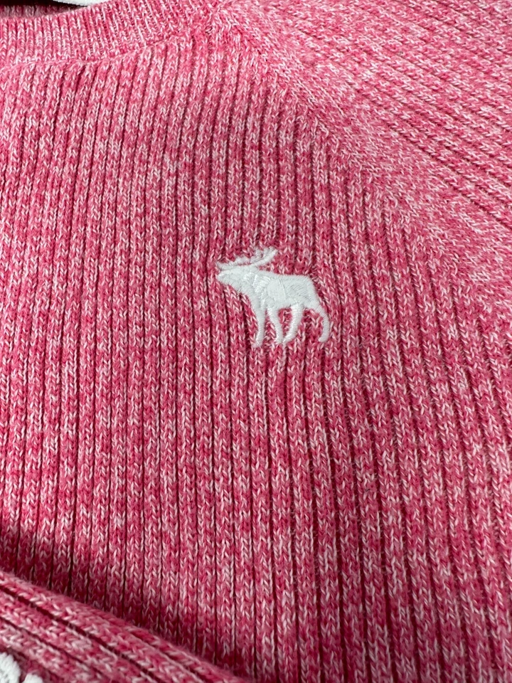 Suéter tejido jaspeado rosa Ambercrombie niños niñas 15/16 mezcla de algodón encaje Foto 3 de 4