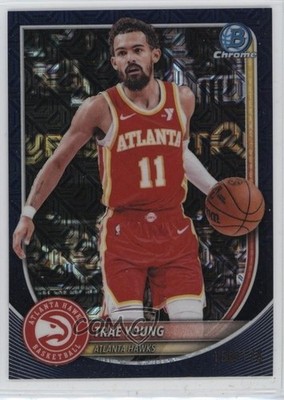 2025-26 Bowman Chrome Mega Box Navy Mojo Refractor /175 Trae Young #BCV-83 0u8i